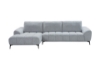 Picture of LENNOX Fabric Sectional Sofa/Sofa Bed with Adjustable Backrest - Chaise Facing Left