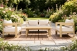 Picture of LUMORA 4PC Acacia Wood Outdoor Sofa Set with Thick Cushions