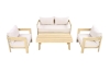 Picture of LUMORA 4PC Acacia Wood Outdoor Sofa Set with Thick Cushions