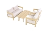 Picture of LUMORA 4PC Acacia Wood Outdoor Sofa Set with Thick Cushions