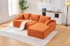 Picture of ASHFORD Fabric Sectional Compressed Sofa (Orange) - Chaise Facing Right