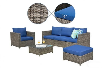 Picture of OVIOS 6PC Aluminum Frame Outdoor Sectionl Sofa Set