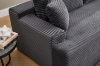 Picture of ASHFORD Fabric Sectional Compressed Sofa (Grey) - Chaise Facing Right