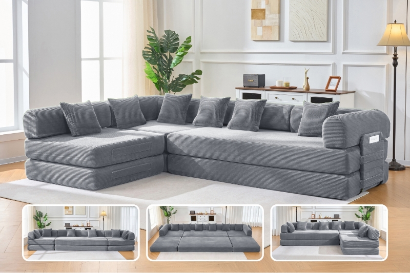 Picture of SINDARA Modular Compressed Sofa/ Folding Sofa Bed Range (Grey)