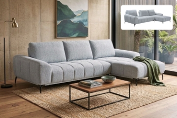 Picture of LENNOX Fabric Sectional Sofa/Sofa Bed with Adjustable Backrest