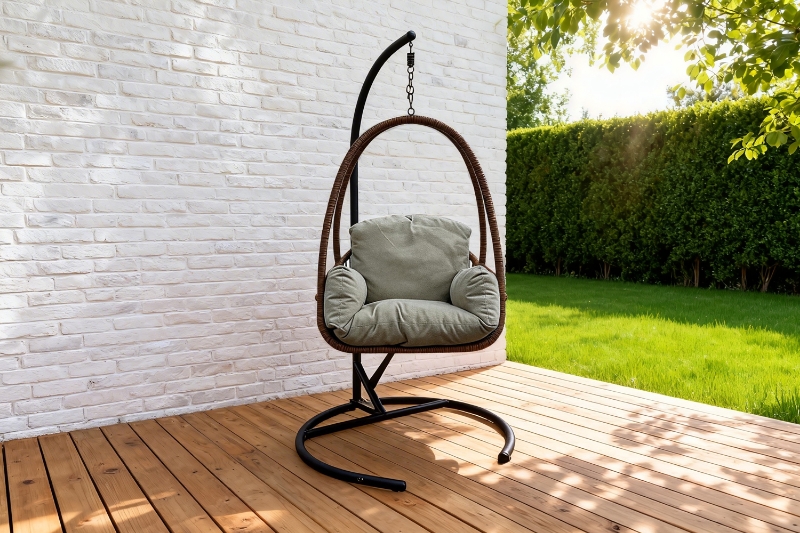 Picture of NESTLE Outdoor Hanging Egg Chair in Brown
