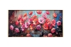 Picture of 357-019 Decorative Wall Art with Golden Frame (47"x23.5") - Red Flower