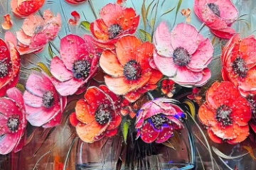 Picture of 357-019 Decorative Wall Art with Golden Frame (47"x23.5")