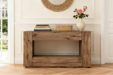 Picture of HOMER 100% Reclaimed Pine Wood Cuboid Console Table (55" x 30")