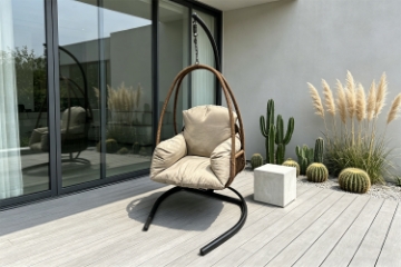 Picture of NESTLE Outdoor Hanging Egg Chair in Brown