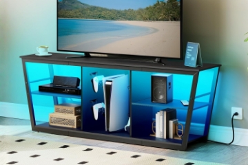 Picture of GRIDLINE TV Stand with LED Lighting & Power Outlets