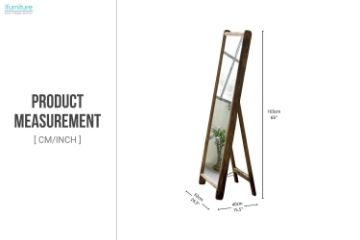 Picture of DANKO Full Length Stand Mirror with Solid Reclaimed Wood Frame (24.5"x65")