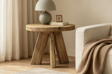 Picture of TRAVER 100% Reclaimed Pine Wood Side Table (23.6" x 23.6")