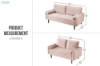 Picture of HAROLD Fabric 3 Seater Sofa (Pink)