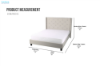 Picture of ELY Linen Upholstered Queen Size Bed Frame