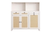 Picture of NORLEN 3-Door Storage Cabinet/Buffet with LED Lighting