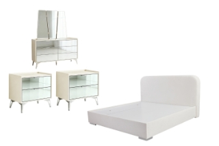Picture of MIRORA Mirrored Bedroom Combo Set - 5PC Eastern King