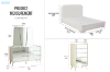 Picture of  MIRORA Mirrored Bedroom Combo Set - 4PC Queen