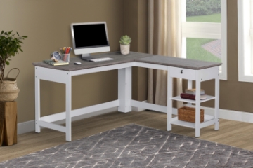 Picture of TIVON 59" L-shaped Desk with Drawer & Shelves