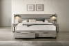 Picture of WESTDEN Storage Bed Frame with LED Lighting Nightstand Combo Set in Queen/King Size