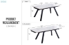 Picture of DALTON 63"-86.5" Extension Glossy Sintered Stone Top Dining Table