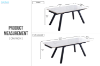 Picture of DALTON 71"-94.5" Extension Glossy Sintered Stone Top Dining Table
