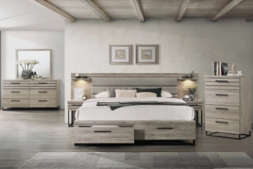 Picture of WESTDEN Bedroom 6PC Combo (Grey) - King Size  