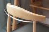 Picture of HORN Solid Wood Frame Dining Chair with Black Cushion (Natural Color) - 4 Chairs in 1 Carton