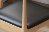 Picture of HORN Solid Wood Dining Chair with Black Cushion (Natural Color) - 4 Chairs in 1 Carton