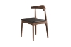 Picture of HORN Solid Wood Dining Chair with Black Cushion (Walnut) - 4 Chairs in 1 Carton