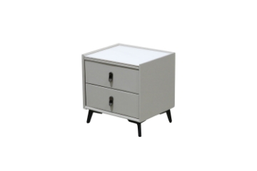 Picture of [FLOOR MODEL CLEARANCE]  AUGUSTA 2-Drawer Nightstand (Light Grey)