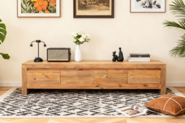Picture of NORDWOOD 82.5" Reclaimed Pine Wood TV Stand