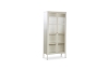 Picture of [FLOOR MODEL CLEARANCE]  STARK Steel Frame 2-Door Glass Display Cabinet (Cream) 