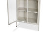 Picture of [FLOOR MODEL CLEARANCE]  STARK Steel Frame 2-Door Glass Display Cabinet (Cream) 