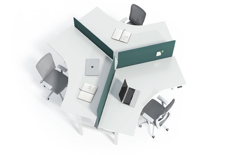 Picture of [FLOOR MODEL CLEARANCE] UP1 TRIANGLE POD Height Adjustable Desk System