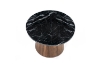 Picture of [FLOOR MODEL CLEARANCE]  HUBIE D23.5" Mango Wood Round Side Table With Marble Top