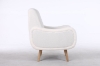 Picture of [FLOOR MODEL CLEARANCE]  CLOUDTOP Velvet Lounge Chair (White) 