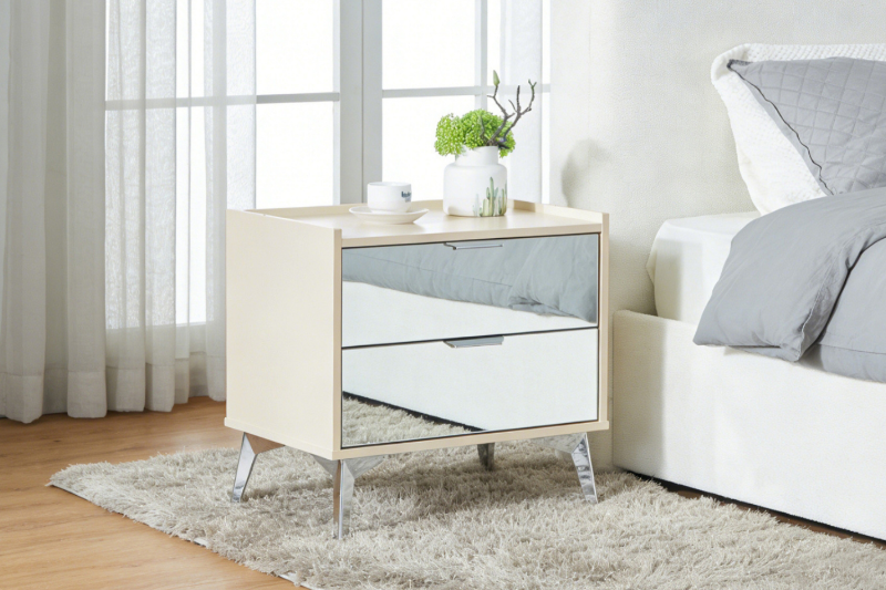 Picture of MIRORA 2-Drawer Mirrored Nightstand