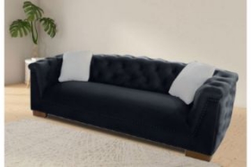 Picture of [FLOOR MODEL CLEARANCE]MALMO Velvet 3Seater  Sofa Range with Pillows (Black)
