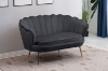 Picture of [FLOOR MODEL CLEARANCE]  EVELYN Curved Flared (Loveseat) *Black 