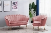 Picture of [FLOOR MODEL CLEARANCE]  EVELYN Curved Flared (Loveseat) *Pink