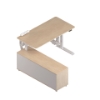 Picture of [FLOOR MODEL CLEARANCE] UP1 Executive L-Shape Height Adjustable Desk System - 180cm Long Desk (Drawers by the Left)