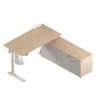 Picture of [FLOOR MODEL CLEARANCE] UP1 Executive L-Shape Height Adjustable Desk System - 180cm Long Desk (Drawers by the Left)