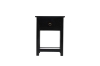 Picture of [FLOOR MODEL CLEARANCE]  METRO Solid Pine Wood 1-Drawer Bedside Table (Black) 