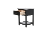 Picture of [FLOOR MODEL CLEARANCE]  METRO Solid Pine Wood 1-Drawer Bedside Table (Black) 