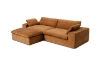 Picture of [FLOOR MODEL CLEARANCE] ELDEL Chenille Fabric Compressed Sofa with Ottoman (Brown)