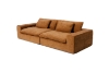 Picture of [FLOOR MODEL CLEARANCE] ELDEL Chenille Fabric Compressed Sofa with Ottoman (Brown)