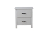 Picture of [FLOOR MODEL CLEARANCE] PORTLAND 2-Drawer Solid Wood Bedside Table (Matte White)