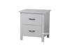 Picture of [FLOOR MODEL CLEARANCE] PORTLAND 2-Drawer Solid Wood Bedside Table (Matte White)