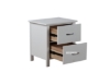 Picture of [FLOOR MODEL CLEARANCE] PORTLAND 2-Drawer Solid Wood Bedside Table (Matte White)